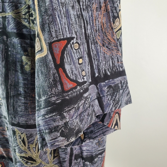 TORI RICHARD Hawaiian Shirt 100% Cotton Lawn Mens XL Honolulu Geometric Design - Picture 5 of 11